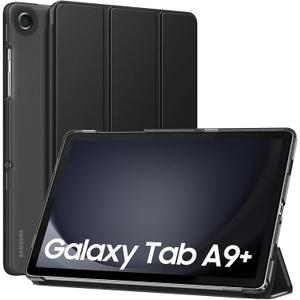 MoKo Case for Galaxy Tab A9+/A9 Plus 11 inch 2023, Slim Stand Protective Smart Cover with Hard PC Translucent Back Shell for Tab A9 Plus Tablet (SM-X210/X216/X218), Auto Wake/Sleep, Black