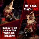Halloween Animatronics Decorations Scary Sitting Scarecrow with Candy Bag, 55'' Animated Jumpscare Halloween Props with Sound & Motion Activated, Lighted Eyes, Creepy Sound for Haunted House Outdoor