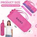Pink Drawstring Mahjong Rack Bag for Mahjong Game Storage Mah Jong Tile Bags for Tiles and Pushers Rack Storage Carrying Bags Gifts Accessories, Bag Only