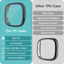 10-Pack Tempered Glass Screen Protector with Hard PC Case Compatible with Fitbit Versa 4/Sense 2, All-Around Protective Screen Full Cover Bumper Compatible for Fitbit Sense 2/Versa 4 Smart Watch