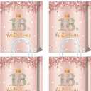 Brattol 16 Pieces Rose Gold 18 & Fabulous 18th Birthday Party Favors Bags,Happy 18th Birthday Girl Gift Snacks Treat Candy Favors Bags with Handles for Girls 18th Birthday Party Decorations