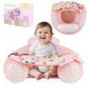 Upgraded Blublu Park Wider U-Shape Inflatable Sit Me Up Floor Seat for Baby 3-36 Months, Travel Portable Baby Chair with Activity Sensory Tray for Sitting Up, Indoor and Outdoor, Unicorn