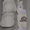 6 Pcs Volleyball Accessories, Include Volleyball Knee Pads Arm Sleeves Drawstring Bag Softball Headbands Volleyball Protection Equipment Gifts for Women Teens Girls Boys Training (Small, White)