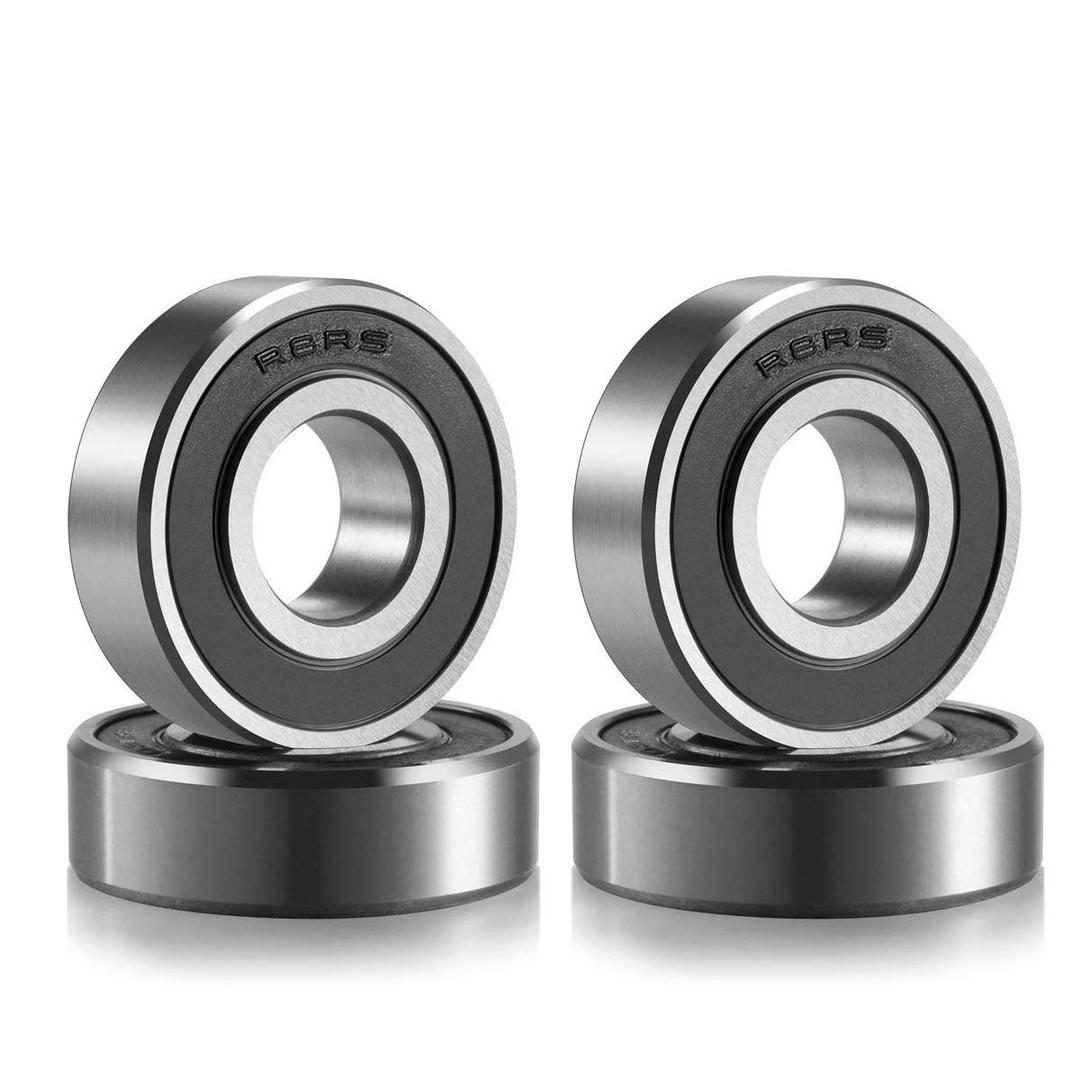4 Pcs R8-2RS Bearings 1/2" ID x1-1/8 OD x 5/16" Thick Small Bearings Double Rubber Sealed Miniature Ball Bearing for Motor, Bicycle, DIY, Garden Machinery, etc.