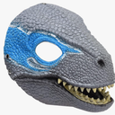 Dino Mask - Moving Jaw Soft Latex Raptor Mask with Realistic Texture and Color