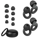 Ear Plugs for Sleeping, 2 Pairs of Reusable Earplugs for Noise Reduction 25dB-30dB with 8 Ear Tips, Soft Hearing Protection Ear Plugs for Concert,Noise Sensitivity, Study & Work, Black