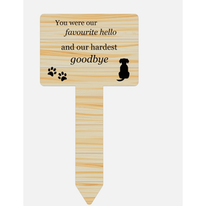 Dog Memorial Plaque Stake | With Remembrance Poem | Garden Memorial | Small Size