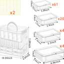 91pcs Bead storage container, 3-Tier bead organizer boxes and craft storage boxes,Bead storage Stackable portable box,DIY Jewelry Craft Nails, Bracelets, Jewelry, Diamonds, Pens, (3 Tier)