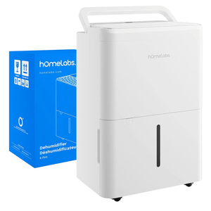 hOmeLabs 8 Pint Wi-Fi Dehumidifier for up to 1,800 Sq Ft Rooms (MAX 24 Pint at 95°F, 90% RH) – Ultra Quiet, Compact Design with Smart Controls and Drain Hose
