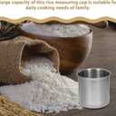 PRETYZOOM Stainless Steel Rice Measuring Cup 1 Cup 8.45 Oz Kitchen Scoop for Rice Cooker and Cooking Ingredients