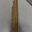 MECCANIXITY Brass Rods 1/4 Inch x 35 Inch Brass Solid Round Rod for Handle Pin DIY Craft Material Pack of 5