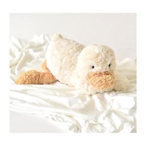 EASELR Weighted Plush Cute Duck Stuffed Animal, Soft White Small Duck Plush Pillow, Kawaii Hugging Squishy Plush Toy, Gift for Kids