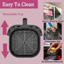 6QT Air Fryer Grill Plate for Bella Pro Series/Paris Hilton Air Fryers, Upgraded Grill Pan Crisper Plate Rack Tray Grate Grid Shelf for 6QT Paris Hilton Air Fryer, Dishwasher Safe, Nonstick