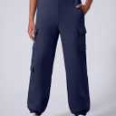 Aleumdr Womens Sweatpants Cargo Joggers Baggy Sweat Fall Pants Athletic Cotton Fleece Lined Casual Pants with Pockets (M)