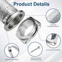 Magnetic Dryer Vent Coupling DV180, Dryer Vent Connector Airtight Seal Kit Easy to Clean Quick Connector Including a 3.3ft 4" Duct and two Clamps