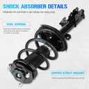 Front Struts Shocks w/Coil Springs Absorber for 2004-2007 Toyota Highlander FWD ONLY 2.4L L4 / 3.3L V6, Strut Shock Absorbers Assembly Replace 172211 172212