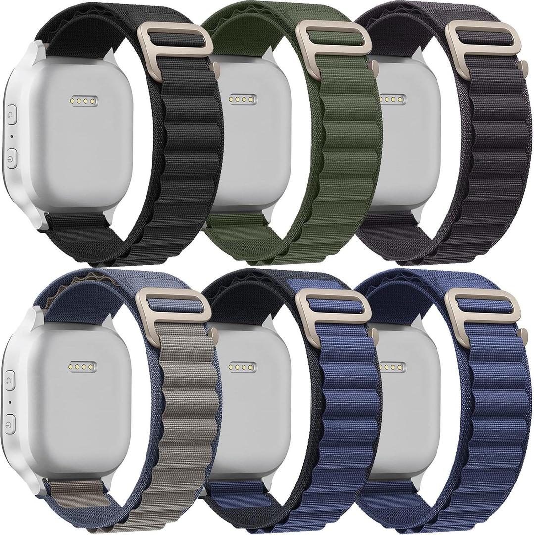 6 Pack Alpine Loop Bands Compatible with Apple Watch Ultra 3 2 1 Band 49mm 46mm 45mm 44mm Men WomenSoft Sport Loop Bands Replacement Strap for iWatch Ultra 3&2&1 Series 11 10 9 8 7 SE 6 5 4