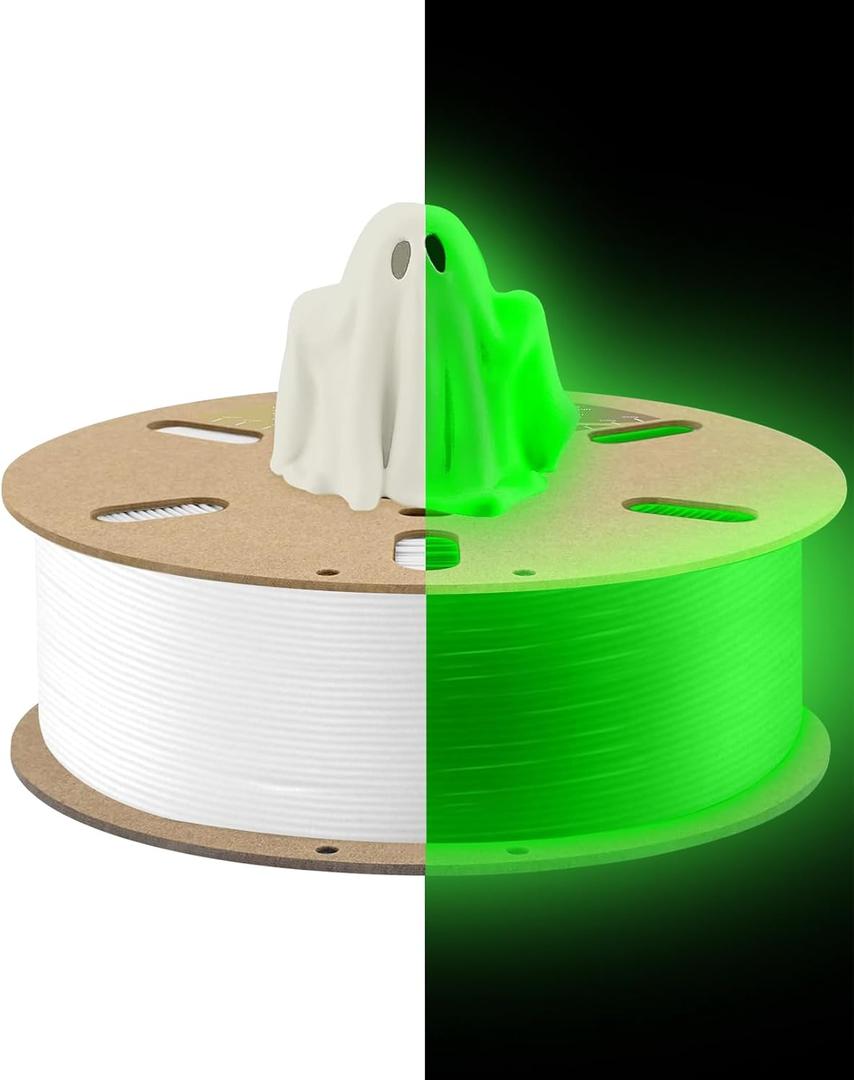 DURAMIC 3D PLA Glow Green in The Dark Filament 1.75mm 1Kg, 3D Printing Luminous Filament 1.75mm Dimensional Accuracy +/- 0.02 mm, Fit Most FDM 3D Printers
