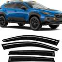Rain Guard Compatible with Subaru Crosstrek 2024 2025 Tape-On Extra Durable Side Window Visor Deflectors Fit for Subaru Impreza 2024-2025 Rain Guards Black 4 PCS