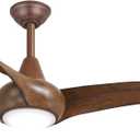 MINKA-AIRE F845-DK Light Wave 44 inch Ceiling Fan with LED Light and Remote Control, Brown Distressed Koa Finish