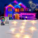 Vanesa 500ft Permanent Outdoor Lights for House, IP67 Waterproof with App & Remote Control, Courtyard Party Light Strips Flexible Outdoor DIY Tape Lights for Deck Garden, All Saints' Day Decoration