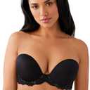 Wacoal Women's Self-Assured Push-up Strapless Bra (36G, Black)