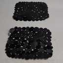 Kitchen Sink Mats, 2Pcs Adjustable Black PVC Sink Protector Mats for Stainless Steel Sink or Porcelain Sink, Dish Drying Mat for Bathroom Kitchen Sink Countertop, 15.8 x 12 inch