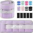 Adjustable Ankle Weights for Women Men 1/2/3/4/5/6/8/10/12/20 LBS 1 Pair Wrist Leg Arm Weights with Removable Weight Strength Training Weight for Walking Running Fitness Physical Therapy (light purple)