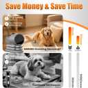 AIRROBO Dog Grooming Vacuum and Kit with Clipper Nail Trimmer Grinder, 12000Pa Pet Vacuum for Shedding Grooming, 2L Large Capacity Dog Hair Vacuum with 8 Pet Grooming Tools, PG100 Plus (Light Gray-8-in-1)