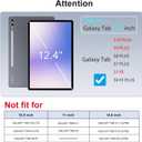SPARIN 2 Pack Screen Protector for Samsung Galaxy Tab S10 Plus 2024/S9 Plus/S7 FE 5G/S8+/S7+ (12.4 Inch), Tempered Glass S Pen Compatible, Case Friendly