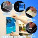 24 Pack Acrylic Wall Sign Holder 8.5 x 11 Inch Vertical or Horizontal Use Wall Mount Sign Holder No Drilling Clear Acrylic Frames with Tape Adhesive for Office Store Wedding Party Decor