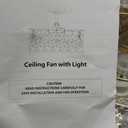 Crystal Caged Ceiling Fan Light: 20'' Gold Fandelier Ceiling Fan Light Modern with APP Control/Remote/6 Speed/Timer Semi Flush Mount Chandelier for Bedroom Living Dining Room Kitchen Nursery, E12 Base