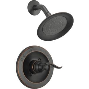 Delta Faucet Windemere Single-Function Shower Trim Kit with Single-Spray Shower Head, Oil Rubbed Bronze BT14296-OB (Valve Not Included)
