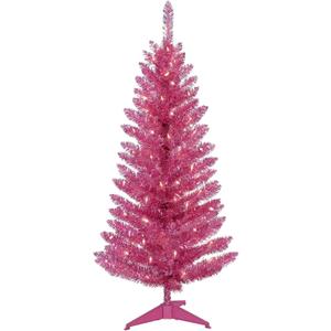 Kadunmina 4FT Artificial Christmas Tree with Stand Small Pink Tree with 122 Branch Tips for Indoor and Outdoor