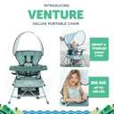 Baby Delight Go with Me Venture Portable Chair | Indoor and Outdoor | Sun Canopy | 3 Child Growth Stages | Garden Green