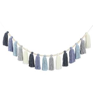 DrCor Blue Tassel Garland  Boho Party Decor for Baby Shower, Birthday, Nursery, Kids Room, Back to School, Classroom Wall Hanging