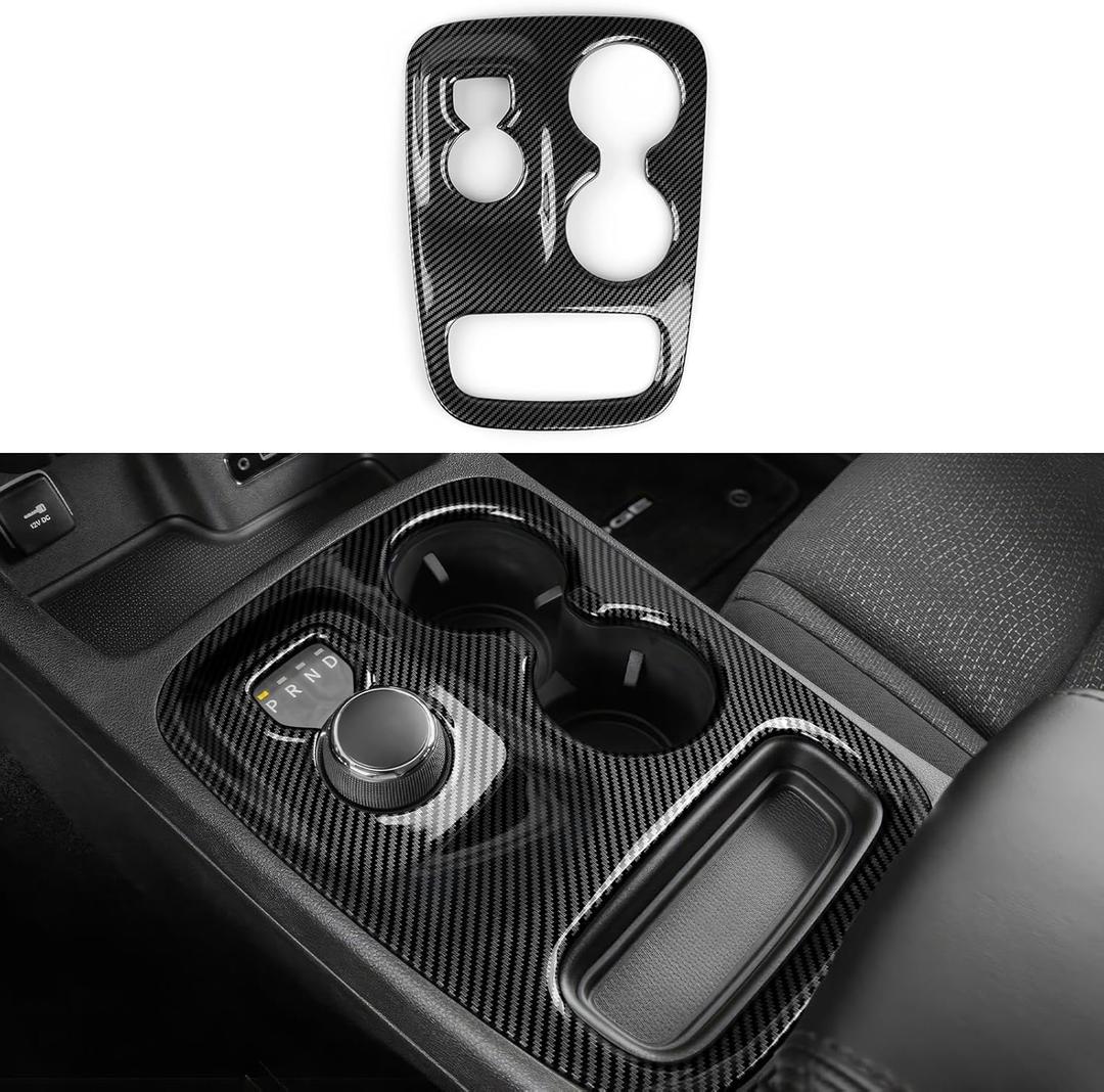 Car Gear Shift Panel Decals for 2014 2015 2016 2017 Dodge Durango Accessories Carbon Fiber Stickers