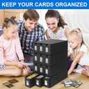 12000+ Trading Card Storage Box for Commander Display, Card Deck Box Cardboard with 48 Dividers, Labels & Tapes, Trading Card Collection Box Fit for TCG, PTCG, MTG and Sport Cards