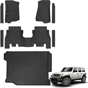 Floor Mats & Cargo Liner for Jeep Wrangler JL 2018-2026 Unlimited 4-Door
