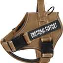 VOOPET Emotional Support Dog Harness, Professional Service Dog Vest for Medium Dogs, Reflective, Breathable, Adjustable, No Pull/Choke, ESA Essential Harness