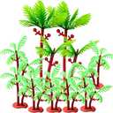 3 x 16pcs Palm Tree Decor,Palm Tree Cake Topper,Coconut Tree Cake Decoration,Palm Tree Party Decorations,Jungle Cake Decorations,Palm Trees Decorations,Hawaiian Cupcake Toppers,Beach Cake Decorations