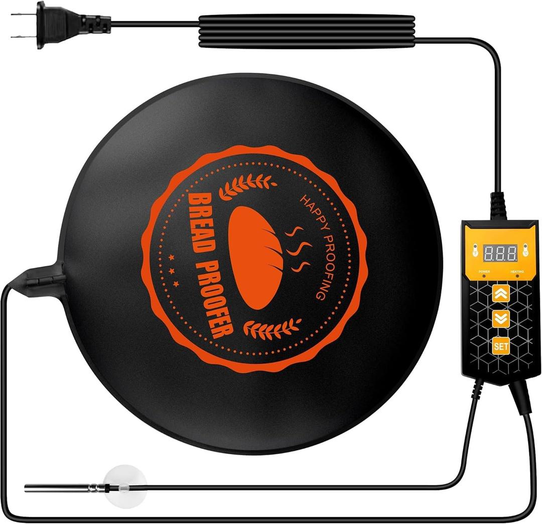 Bread Proofer Warming Mat,11.8" Sourdough Starter Warmer with Thermostat Temperature Control for Dough Proofing Yogurt Fermentation
