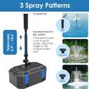 Pond Filter & Fountain Kit with 3 Spray Heads, All-in-one 400GPH Pond Fountain Pump with 4-Stage Filtration, for Garden, Water Feature, 200-350 Gallon Outdoor Koi Fish Ponds