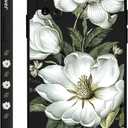 for Samsung Galaxy S20 Case Creative Flower Pattern Design Dropproof Slim Protective for Galaxy S20 Phone Cover 6.2 inch-Cotton Black