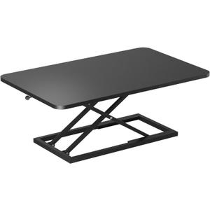 Decoholic Black Small Single 32 inch Scissors Lift Keyboard and Mouse Riser ,Height Adjustable Standing Desk Converter,for Ergonomic Sit Stand Workstations (32 inch)