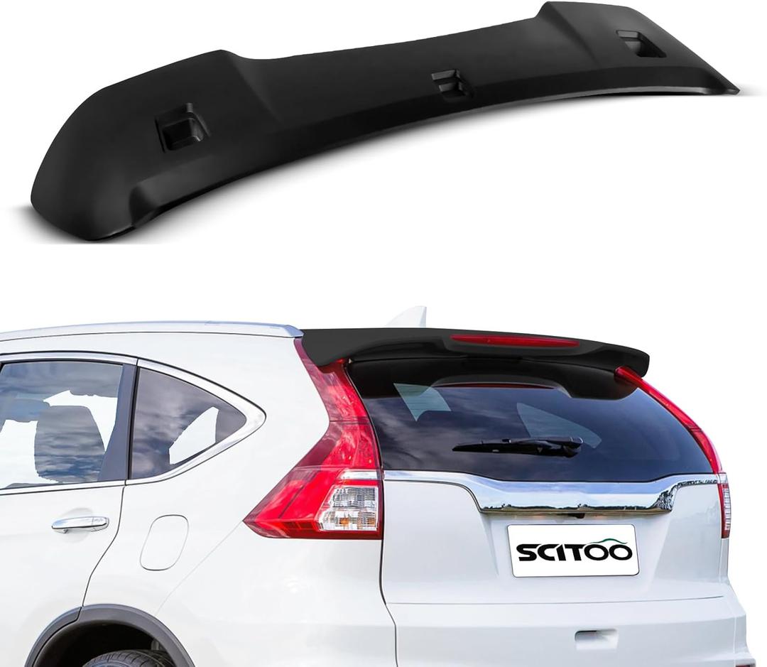 SCITOO 1PC Roof Spoiler 2012-2016 for Honda CR-V CRV Accessories Matte Black Rear Roof Window Spoiler Wing with 3rd Brake Light