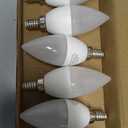 6-Pack E12 LED Ceiling Fan Light Bulbs, 60 Watts Equivalent Candelabra LED Light Bulbs, Type B Light Bulb for Chandelier, Candle Lightbulbs, Non-Dimmable, 5000K Daylight, 6 Pcs (White)