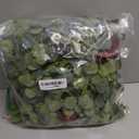 Dolicer 2Pcs 13Ft Artificial Eucalyptus Garlands with Flowers - 8 Roses, Faux Floral Greenery Garlands with 13Ft String Lights Fake Flowers Vines for Wedding Table Centerpieces Arch Party Decor (Red)