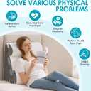 4Pcs Wedge Pillow Set for After Surgery,Acid Reflux Relief, Adjustable Bed Wedge Pillows for Sleeping,Anti Snore, Memory Foam Triangle Pillow for Back&Neck&Shoulder Pain Relief, White&Grey
