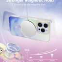 FUNMIKO for iPhone 16 Pro Max Case Rainbow Bling Sparkle Cover for Women,Wireless Charging Compatible,Military Grade Protective Clear Bumper Phone Case - Multicolored